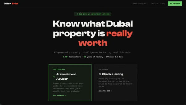 OfferBrief Interface